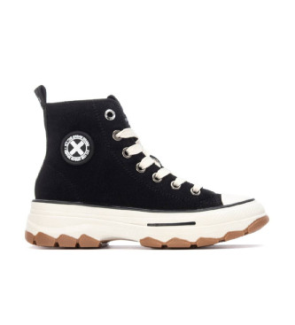 Xti Kids para mujer/niña. 15132101-NEGRO Zapatillas 151321 negro (33), Plano, 1 a 3cm, Cremallera, Casual, moda infantil