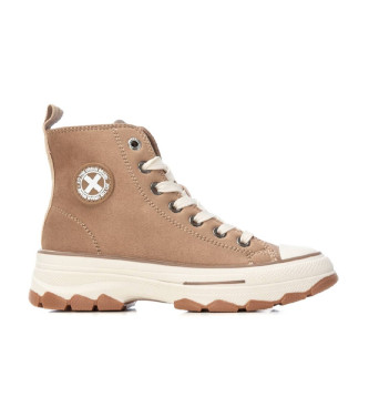 Xti Kids para mujer/niña. 15132106-TAUPE Zapatillas 151321 marrón (35), Plano, 1 a 3cm, Cordones, Casual, moda infantil