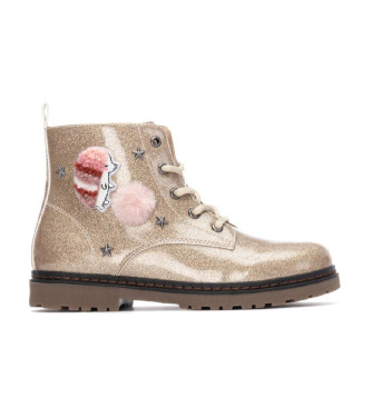 Xti Kidsvoor meisjes. 15138501-NUDE Enkellaarsjes 151385 goud (27), Goudkleurig, Plat, Ritssluiting, Casual, Lakleer, kinderkleding