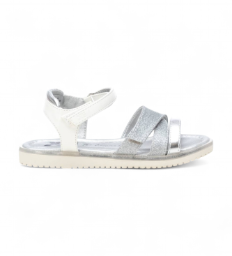 Xti Kids para mulher/menina. 15118803-BLANCO Sandálias 151188 cinzentas (32), Plano, Velcro, Casual, Cinza, moda infantil