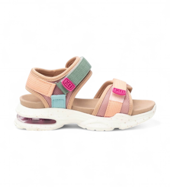 Xti Kids para mulher/menina. 15123301-CORAL Sandálias 151233 multicoloridas (35), Plano, Velcro, Casual, moda infantil