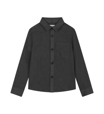 Zadig & Voltaire para niña. X60161 Camisa en mezcla de algodón gris (14Años= 162cm), Casual, Manga larga, moda infantil, Zadig & Voltaire ou