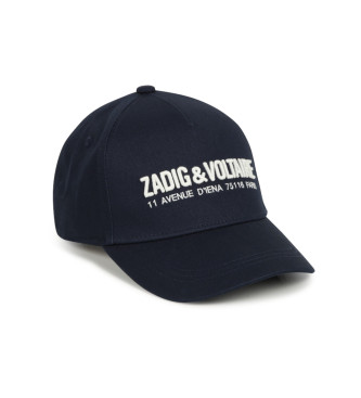 Zadig & Voltaire para niña. X60266 Gorra de sarga de algodón marino (54cm), Casual, moda infantil, Zadig & Voltaire outlet 2024.