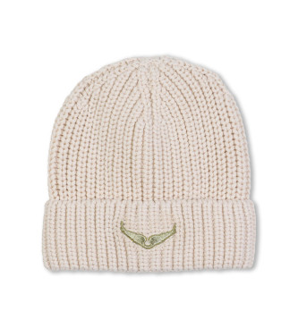 Zadig & Voltaire para niña. X60501 Gorro Logo beige (2), Casual, Lana, moda infantil