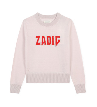Zadig & Voltaire para niña. X60204 Jersey de punto rosa (10Años= 138cm), Casual, Lana, moda infantil, Zadig & Voltaire outlet 2024.