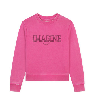 Zadig & Voltaire para niña. X60214 Sudadera de algodón rosa (14Años= 162cm), Casual, moda infantil, Zadig & Voltaire outlet 2024.