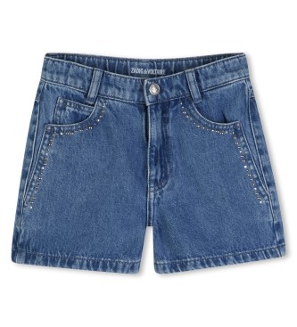 Zadig & Voltaire para niña. X60563 Shorts Mezclilla azul (10años= 138cm), Casual, Algodón, Denim, moda infantil