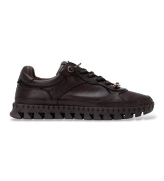 Carmela para mujer. 16421804-MARRON Zapatillas de Piel 164218 marrón (35), Plano, Cordones, Casual