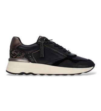 Carmela para mujer. 16422104-NEGRO Zapatillas de Piel 164221 negro (36), 3 a 5cm, Cremallera, Casual