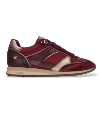 Carmela para mujer. 16423302-BURDEOS Zapatillas de Piel 164233 granate (36), Plano, Cordones, Casual