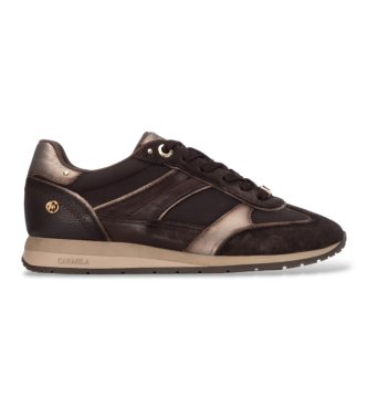Carmela para mujer. 16423304-MARRON Zapatillas de Piel 164233 marrón (36), Plano, Cordones, Casual