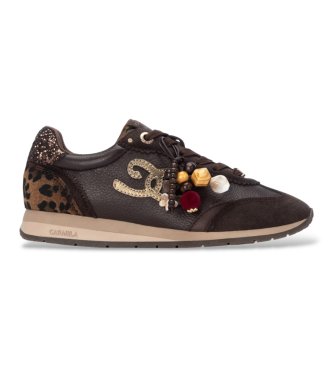 Carmela para mujer. 16423401-MARRON Zapatillas de Piel 164234 marrón (36), Plano, Cordones, Casual