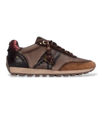 Carmela para mujer. 16423701-MARRON Zapatillas de Piel 164237 marrón (36), Plano, Cordones, Casual