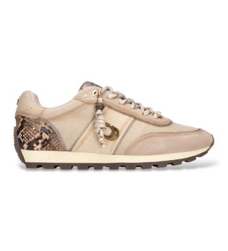 Carmela para mujer. 16423702-BEIGE Zapatillas de Piel 164237 beige (36), 3 a 5cm, Cordones, Casual