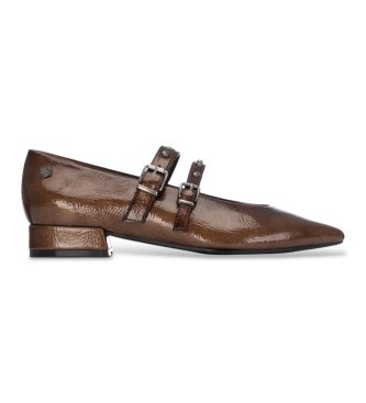 Carmela para mujer. 16429802-TAUPE Zapatos de Piel 164298 marrón (36), 1 a 3cm, Hebilla, Casual, Clásico, Charol