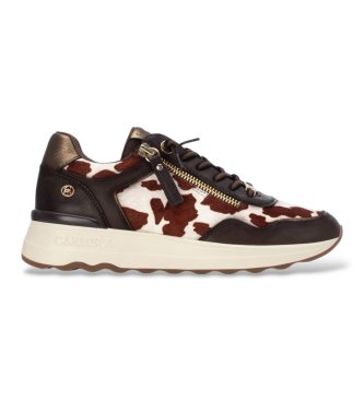 Carmela para mujer. 16436002-MARRON Zapatillas de Piel 164360 marrón (36), 3 a 5cm, Cordones, Casual