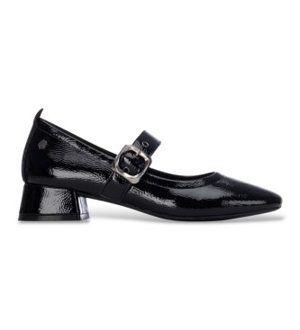 Carmela para mujer. 16436101-NEGRO Bailarinas de Piel 164361 negro (36), 3 a 5cm, Hebilla, Casual, Clásico, Charol