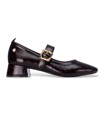 Carmela para mujer. 16436105-BURDEOS Bailarinas de Piel 164361 granate (35), 3 a 5cm, Hebilla, Casual, Clásico, Charol