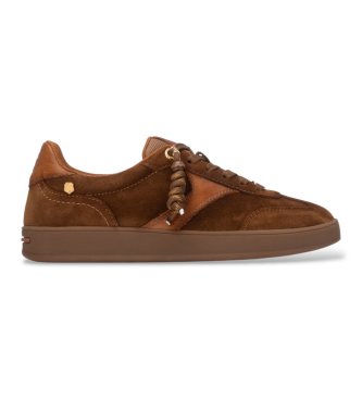 Carmela para mujer. 16437201-CAMEL Zapatillas de Piel 164372 marrón claro (36), Plano, Ante, Cordones, Casual