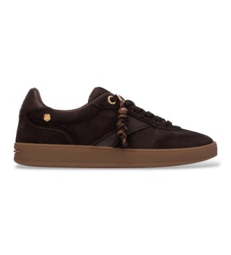 Carmela para mujer. 16437202-MARRON Zapatillas de Piel 164372 marrón (36), Plano, Ante, Cordones, Casual