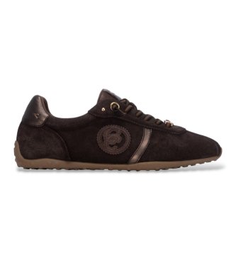 Carmela para mujer. 16438302-MARRON Zapatillas de Piel 164383 marrón (36), Plano, Cordones, Casual