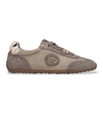 Carmela para mujer. 16438403-TAUPE Zapatillas de Piel 164384 taupe (36), Plano, Cordones, Casual