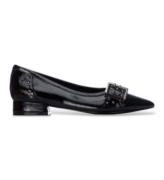 Carmela para mujer. 16439701-NEGRO Zapatos de Piel 164397 negro (36), Plano, Ninguno, Casual, Clásico, Charol