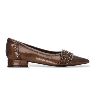Carmela para mujer. 16439702-TAUPE Zapatos de Piel 164397 taupe (36), Plano, Ninguno, Casual, Clásico, Charol
