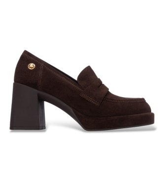 Carmela para mujer. 16440003-MARRON Mocasines de Piel 164400 marrón (36), 5 a 8cm, Serraje, Ninguno, Casual, Clásico