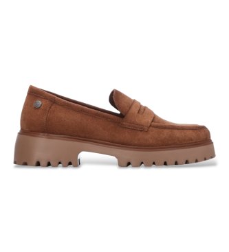 Refresh para mujer. 17603004-CAMEL Mocasines 176030 marrón (36), 3 a 5cm, Ninguno, Casual