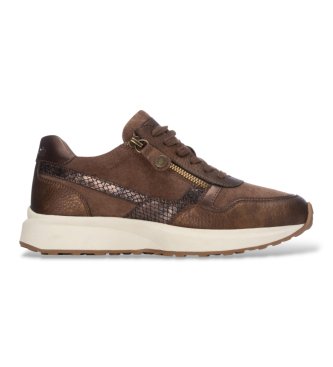 Refresh para mujer. 17609103-TAUPE Zapatillas 176091 marrón (36), Plano, Cordones, Cremallera, Casual