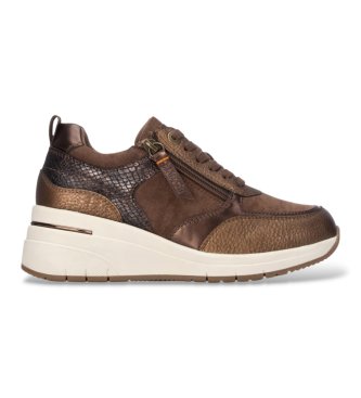 Refresh para mujer. 17617702-CAMEL Zapatillas 176177 marrón (36), 5 a 8cm, Cremallera, Casual
