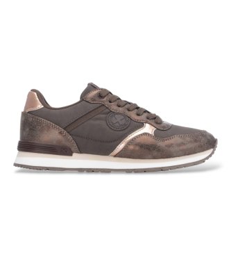 Xti para mujer. 14600702-MARRON Zapatillas 146007 marrón (36), 1 a 3cm, Cordones, Casual