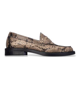 Xti para mujer. 14602102-SERPIENTE Mocasines 146021 taupe (36), 1 a 3cm, Ninguno, Casual, Animal print, Clásico