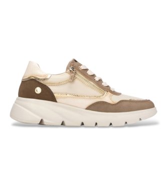 Xti para mujer. 14611101-BEIGE Zapatillas 146111 beige (35), 3 a 5cm, Cremallera, Casual