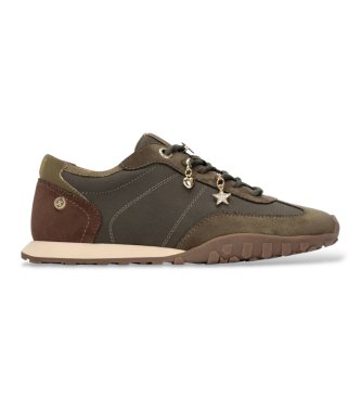 Xti para mujer. 14614601-KAKI Zapatillas 146146 verde (35), Plano, Cordones, Casual