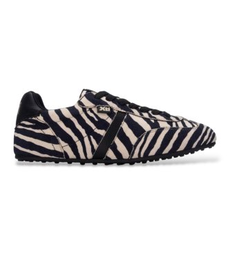 Xti para mujer. 14615305-CEBRA Zapatillas 146153 negro (36), Plano, Cordones, Casual, Animal print