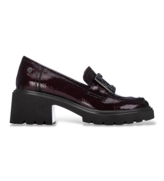 Xti para mujer. 14622902-BURDEOS Mocasines 146229 burdeos (35), 5 a 8cm, Hebilla, Casual, Granate, Clásico, Charol