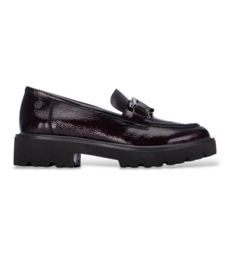 Xti para mujer. 14625803-BURDEOS Mocasines 146258 burdeos (36), 3 a 5cm, Ninguno, Casual, Granate, Clásico, Charol