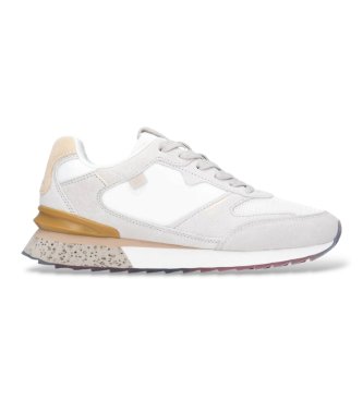 Xti para mujer. 14634904-HIELO Zapatillas 146349 blanco roto (36), Plano, Serraje, Cordones, Casual