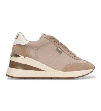 Xti para mujer. 14636502-BEIGE Zapatillas 146365 beige (36), Tela, 5 a 8cm, Cordones, Casual