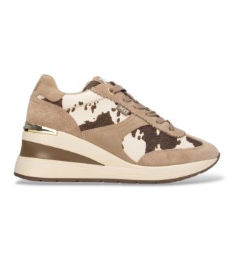 Xti para mujer. 14636702-BEIGE Zapatillas 146367 marrón claro (36), 5 a 8cm, Cordones, Casual