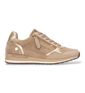 Xti para mujer. 14636801-TAUPE Zapatillas 146368 beige (35), 3 a 5cm, Cordones, Cremallera, Casual