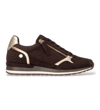 Xti para mujer. 14636805-MARRON Zapatillas 146368 marrón (36), Plano, Cordones, Cremallera, Casual