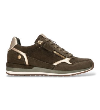 Xti para mujer. 14636806-KAKI Zapatillas 146368 verde (36), Plano, Cordones, Cremallera, Casual
