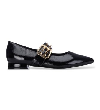 Xti para mujer. 14641801-NEGRO Zapatos 146418 negro (36), 1 a 3cm, Hebilla, Casual, Clásico, Charol