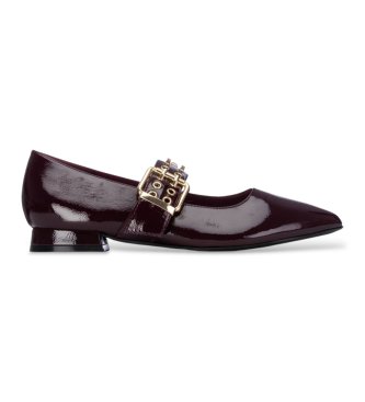 Xti para mujer. 14641802-BURDEOS Zapatos 146418 burdeos (36), Rojo, 1 a 3cm, Hebilla, Casual, Clásico, Charol