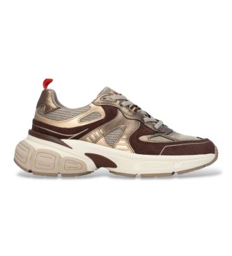 Xti para mujer. 14649501-MARRON Zapatillas 146495 marrón (36), Plano, Cordones, Casual